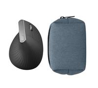 kwmobile Mouse Case for Logitech Lift/MX Vertical/Anker Vertical Carry Case - Protective Carry Pouch for Bluetooth Mouse - Soft Neoprene Protection - Vintage Blue