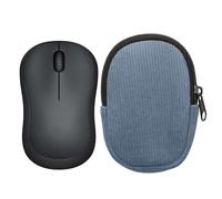 kwmobile Mouse Case for Logitech M220 SILENT / M235 / M185 Carry Case - Protective Carry Pouch for Bluetooth Mouse - Soft Neoprene Protection - Vintage Blue
