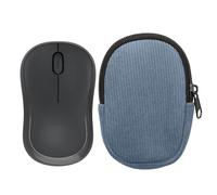 kwmobile Mouse Case for Logitech M240 SILENT / M325S Carry Case - Protective Carry Pouch for Bluetooth Mouse - Soft Neoprene Protection - Vintage Blue