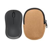 kwmobile Mouse Case for Logitech M240 SILENT / M325S Carry Case - Protective Carry Pouch for Bluetooth Mouse - Soft Neoprene Protection - Beige