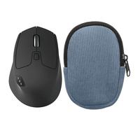kwmobile Mouse Case for Logitech M720 TRIATHLON / M705 MARATHON Carry Case - Protective Carry Pouch for Bluetooth Mouse - Soft Neoprene Protection - Vintage Blue