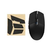 kwmobile Mouse Grip Tape Compatible with Logitech G102 / G304 Grip Tape - Non-Slip Faux Leather - Black