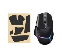 kwmobile Mouse Grip Tape for Logitech G502 X Plus Grip Tape - Non-Slip Faux Leather - Black
