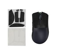 kwmobile Mouse Grip Tape for Razer DeathAdder V3 Pro Grip Tape - Non-Slip Faux Leather - Black/White