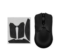 kwmobile Mouse Grip Tape for Razer Viper V2 Pro Grip Tape - Non-Slip Faux Leather - Black/White