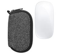 kwmobile Neoprene Case Compatible with Apple Magic Mouse 1/2 - Case for Mouse Soft Pouch Carry Bag - Anthracite/White