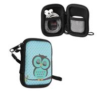 kwmobile Neoprene Case Compatible with in-ear Headphones - Case with Zip - Sleeping Owl