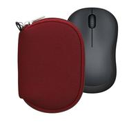 kwmobile Neoprene Case Compatible with Logitech M220 SILENT / M235 / M185 - Case for Mouse Soft Pouch Carry Bag - Bordeaux