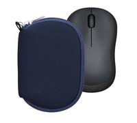 kwmobile Neoprene Case Compatible with Logitech M220 SILENT / M235 / M185 - Case for Mouse Soft Pouch Carry Bag - Dark Blue