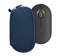 kwmobile Neoprene Case Compatible with Logitech Pebble Mouse 2 M350s / M350 - Case for Mouse Soft Pouch Carry Bag - Navy Blue