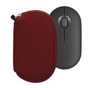 kwmobile Neoprene Case Compatible with Logitech Pebble Mouse 2 M350s / M350 - Case for Mouse Soft Pouch Carry Bag - Bordeaux