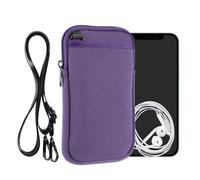 kwmobile Neoprene Crossbody Phone Bag XL - 6.7/6.8" - Case with Strap - 17.2 x 8.4 cm Pouch for Women or Men - Lavender