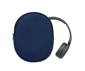 kwmobile Neoprene Headphone Case for WH-CH520 / WH-CH510 / MDR-ZX110 Cover - Over-Ear Headset Storage Pouch - Soft Travel Carry Bag Dark Blue