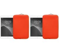 kwmobile Neoprene Pouch Compatible with 8"-8,4" Tablet - Universal Sleeve Case Cover with Zipper for Tablet - Orange (Pack of 2)