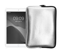 kwmobile Neoprene Pouch Compatible with 9,7"-11" Tablet - Universal Sleeve Case Cover with Zipper for Tablet - Silver