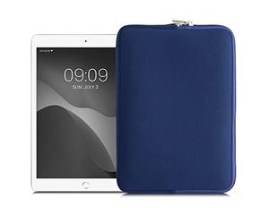 kwmobile Neoprene Pouch Compatible with 9,7"-11" Tablet - Universal Sleeve Case Cover with Zipper for Tablet - Dark Blue