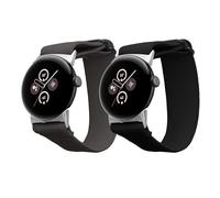 kwmobile Nylon Smartwatch Strap Compatible with Google Pixel Watch 3 41mm / Pixel Watch 2 / Pixel Watch 1 Strap - 2x Fitness Tracker Replacement Wristband with Clasp