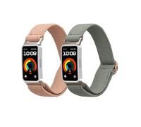 kwmobile Nylon Smartwatch Strap Compatible with Huawei Band 10/9 / 8 Strap - 2x Fitness Tracker Replacement Wristband with Clasp