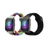 kwmobile Nylon Smartwatch Strap Compatible with Ruimen H1 / D1 Strap - 2x Fitness Tracker Replacement Wristband with Clasp