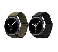 kwmobile Nylon Smartwatch Strap Compatible with Samsung Galaxy Watch 8 Galaxy/Galaxy Watch 8 Classic 46mm Strap - 2x Fitness Tracker Replacement Wristband with Clasp
