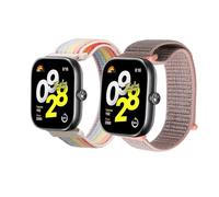kwmobile Nylon Smartwatch Strap Compatible with Xiaomi Redmi Watch 4 / Band 8 Pro/Band 9 Pro Strap - 2x Fitness Tracker Replacement Wristband with Clasp