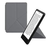 kwmobile Origami Case Compatible with Amazon Kindle Paperwhite 11. Generation 2021 Case - Slim PU Leather Cover with Stand - Anthracite