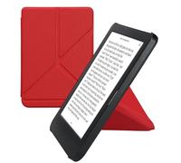 kwmobile Origami Case Compatible with Kobo Clara BW/Colour Case - Slim PU Leather Cover with Stand - Dark Red