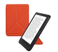 kwmobile Origami Case Compatible with Kobo Clara BW/Colour Case - Slim PU Leather Cover with Stand - Fruity Orange