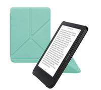 kwmobile Origami Case Compatible with Kobo Clara BW/Colour Case - Slim PU Leather Cover with Stand - Mint