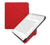 kwmobile Origami Case Compatible with Kobo Libra Colour Case - Slim PU Leather Cover with Stand - Dark Red