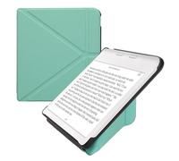 kwmobile Origami Case Compatible with Kobo Libra Colour Case - Slim PU Leather Cover with Stand - Mint