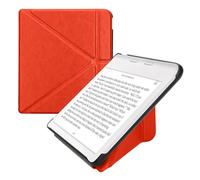 kwmobile Origami Case Compatible with Kobo Libra Colour Case - Slim PU Leather Cover with Stand - Orange