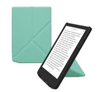 kwmobile Origami Case Compatible with Pocketbook Verse/Verse Lite/Verse Pro/Color/Vivlio Light/Light HD Case - Slim PU Leather Cover with Stand - Mint