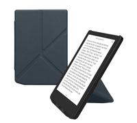 kwmobile Origami Case Compatible with Pocketbook Verse/Verse Lite/Verse Pro/Color/Vivlio Light/Light HD Case - Slim PU Leather Cover with Stand - Dark Blue