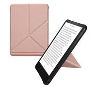 kwmobile Origami Cover for Amazon Kindle Paperwhite (2024)/Colorsoft Case - Slim PU Leather eReader Cover with Stand and auto sleep funktion - Rose Gold