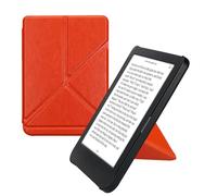 kwmobile Origami Case Compatible with Kobo Clara BW/Colour Case - Slim PU Leather Cover with Stand - Orange