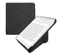 kwmobile Origami Cover for Kobo Libra Colour Case - Slim PU Leather eReader Cover with Stand and auto sleep funktion - Black