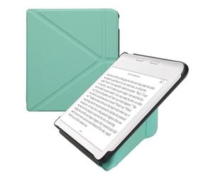 kwmobile Origami Cover for Kobo Libra Colour Case - Slim PU Leather eReader Cover with Stand and auto sleep funktion - Mint