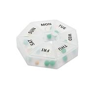 kwmobile Pill Box 7 Days - 10.3 x 2.5 cm - Weekly Medicine Organizer - Large Compartments - Made of Polypropylene - Transparent