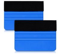 kwmobile Plastic Felt Edge Squeegee - Car Squeegee Decal Soft Vinyl Wrap Window Tint Application Tool - 4 Inch Soft Felt Edge Scraper - 2 Pieces