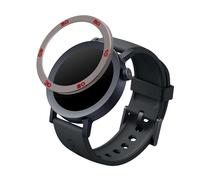 kwmobile Protective Bezel Ring Compatible with CMF by Nothing Watch Pro 2 (D398) - Aluminum Ring for Smart Watches - Grey/Red