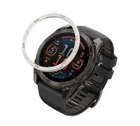 kwmobile Protective Bezel Ring Compatible with Garmin Fenix 8 47mm AMOLED - Aluminum Ring for Smart Watches - Silver/Red