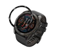 kwmobile Protective Bezel Ring Compatible with Garmin Fenix 8 47mm AMOLED - Aluminum Ring for Smart Watches - Black/White