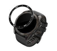 kwmobile Protective Bezel Ring Compatible with Garmin Fenix 8 51mm AMOLED - Aluminum Ring for Smart Watches - Black/White