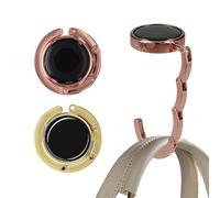 kwmobile Purse Hook for Table - Set of 2 Purse Holder - Folding Handbag Hanger - Portable Bag Holder - Bag Hooks for Desk - Table Hook Rose Gold/Gold