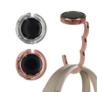kwmobile Purse Hook for Table - Set of 2 Purse Holder - Folding Handbag Hanger - Portable Bag Holder - Bag Hooks for Desk - Table Hook Silver/Rose Gold