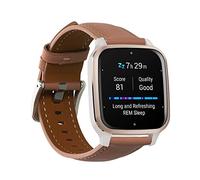 kwmobile Real Leather Watch Strap Compatible with Garmin Venu Sq 2 Music/Sq 2 / Vivoactive 6 / Vivoactive 5 - Fitness Tracker Replacement Sports Wristband with Clasp