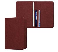 kwmobile Registration and Insurance Holder - Car Document Holder for Vehicle Documents and Cards - Fabric Covered - Dark Red