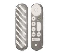 kwmobile Remote Control Case for Google TV Streamer 4K Case - TV Remote Cover - Anti-Slip Protective Case - Black/Transparent