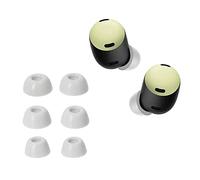 kwmobile Replacement Ear Tips Compatible with Google Pixel Buds Pro - Set of 6 - Memory Foam Eartips - White